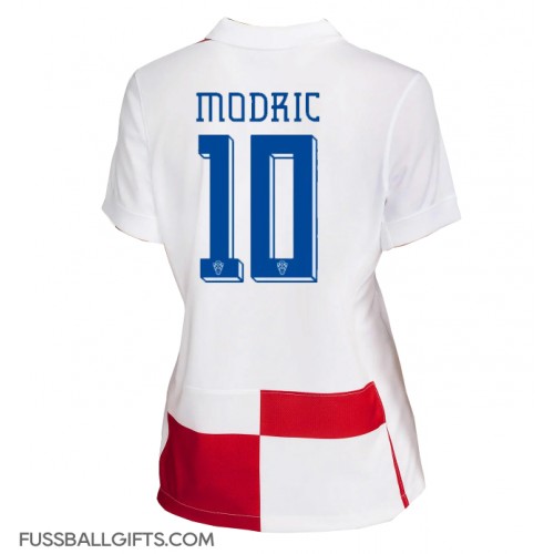 Kroatien Luka Modric #10 Fußballbekleidung Heimtrikot Damen EM 2024 Kurzarm